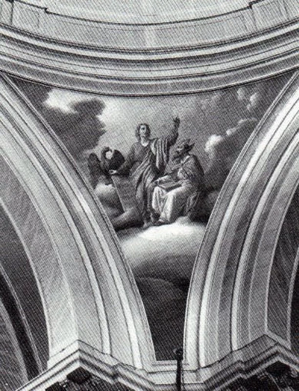 Evangelisti e Dottori della Chiesa - 1876, affresco, chiesa di San Vittore, Calcio (BG)